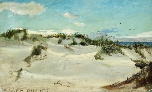 Summer day in the dunes at Skagen beach by Carl Locher
