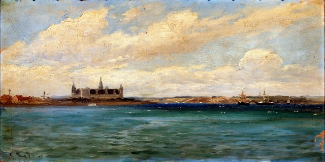 From the Sound south of Kronborg. Zealand. by Carl Locher