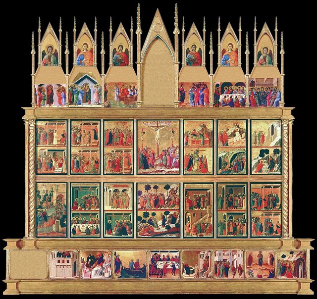 Maestà - Backside by Duccio di Buoninsegna