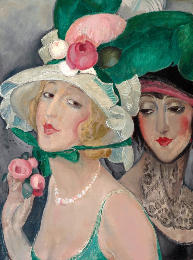 Cocottes with hats. by Gerda Wegener