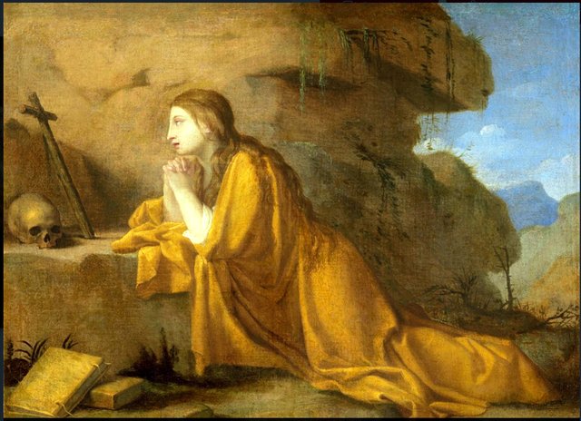 Saint Mary Magdalene praying by Eustache Le Sueur
