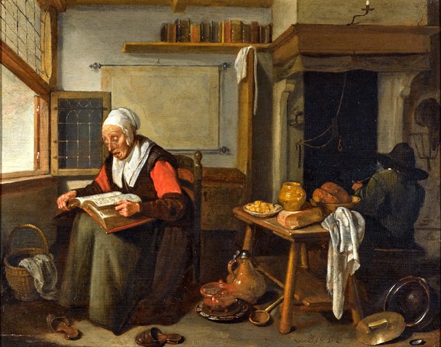 Lesende alte Frau by Quirijn van Brekelenkam