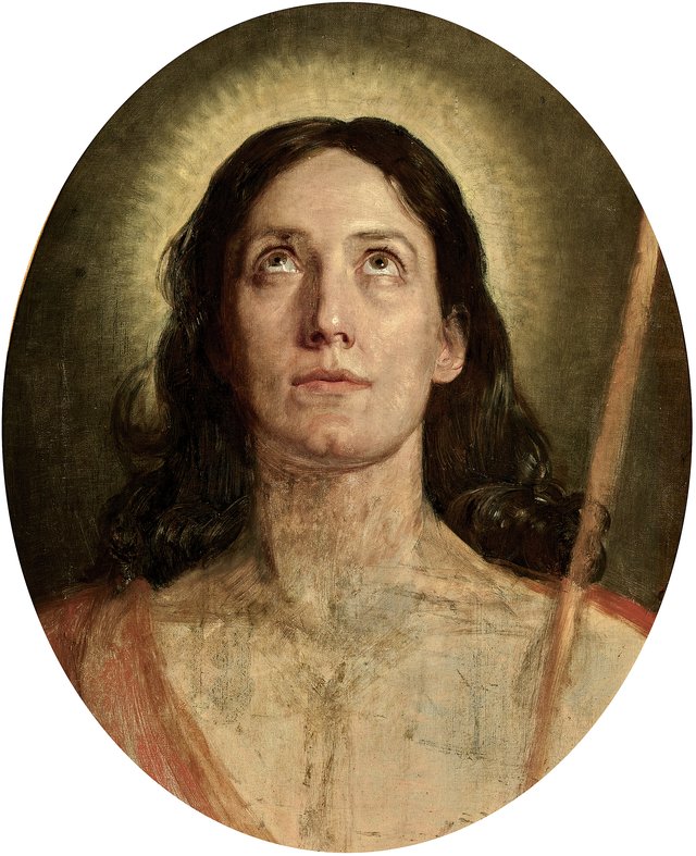 Study for Christ. Alma Bloch. by Carl Bloch