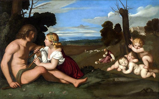 Three ages of man by Giovanni Battista Salvi da Sassoferrato