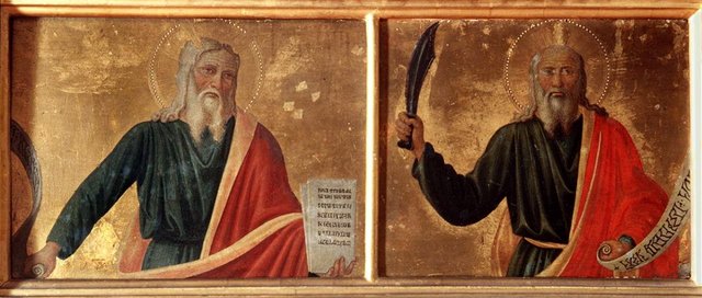 Moses und Abraham by Cosimo Rosselli