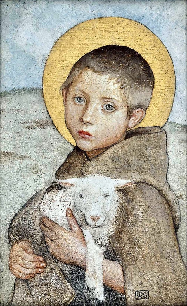 The infant St. John by Marianne Stokes