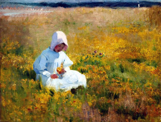 In the meadow by Marianne Stokes