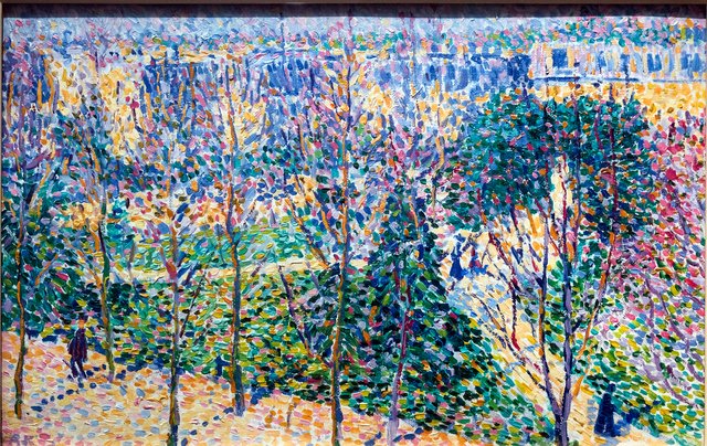 Blick auf einen Park in Karlsruhe by Alexander Kanoldt