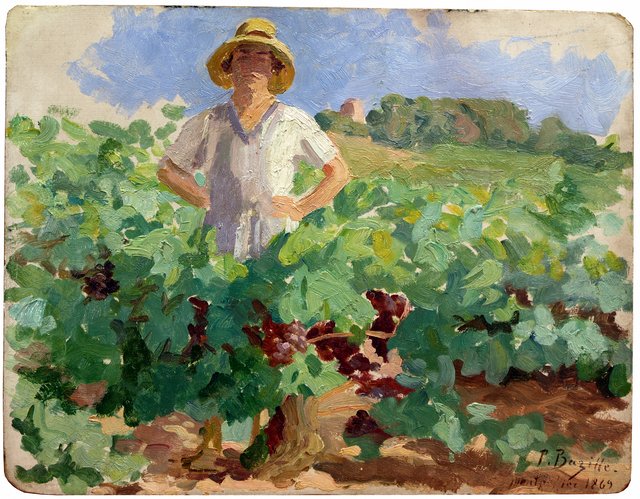 Young Woman in the Vineyards by Frédéric Bazille