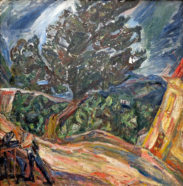 Le gros arbre bleu by Chaïm Soutine