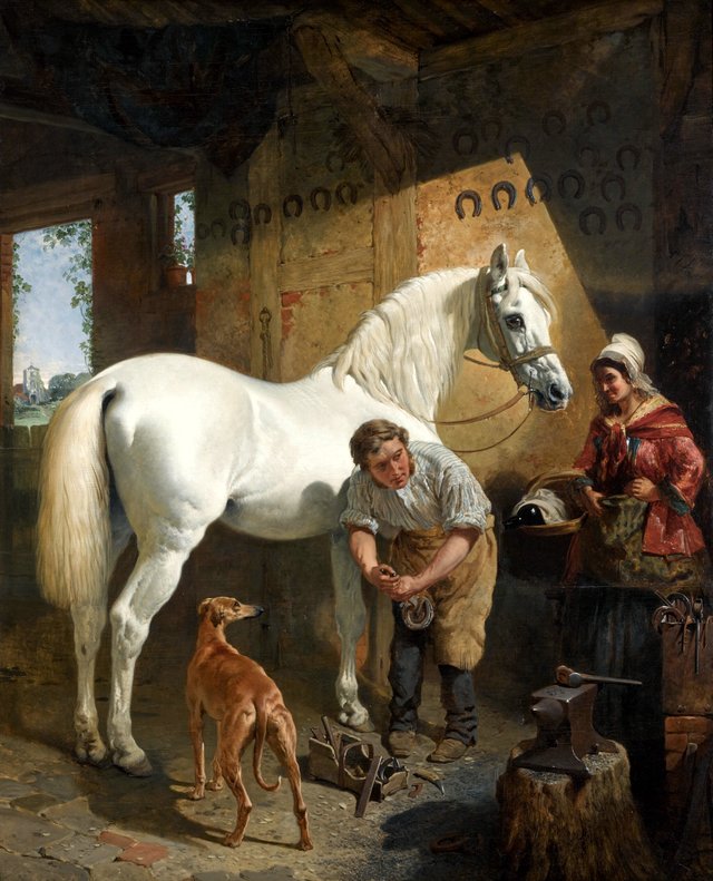The Village Blacksmith (Shoeing of Imaum) by Edwin Landseer