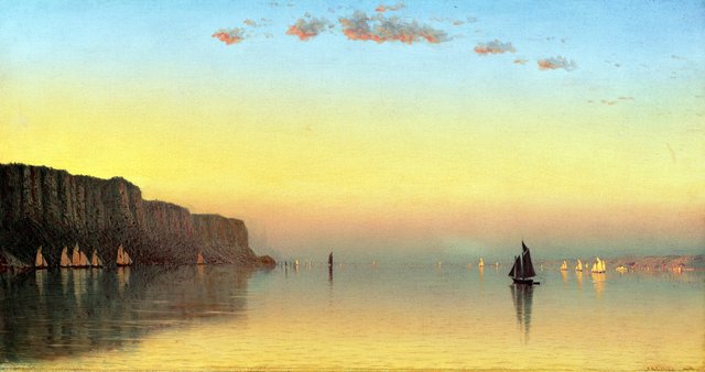Sunset Over the Palisades on the Hudson by Sanford Robinson Gifford