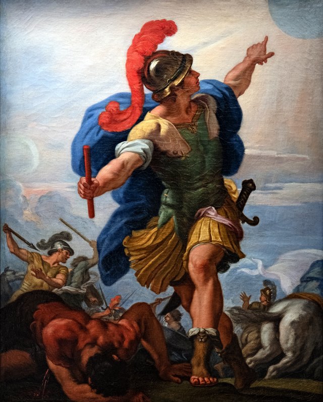 Joshua stops the race of the sun by Carlo Maratta