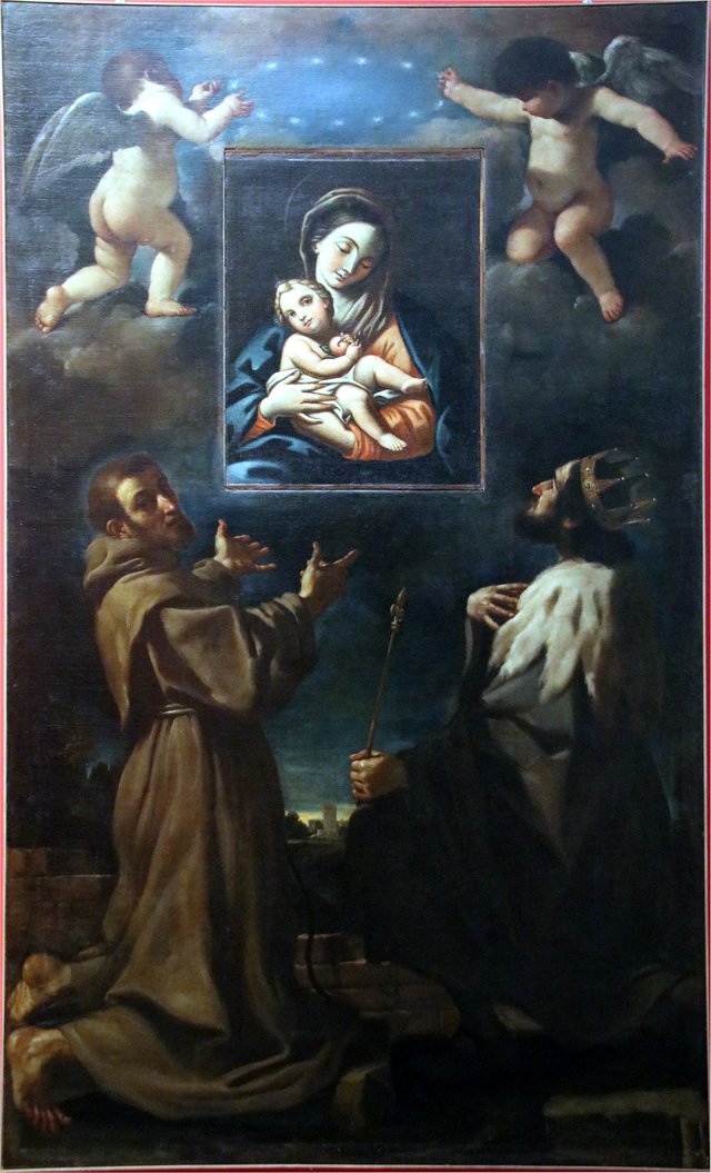 San Francesco d'Assisi e San Ludovico di Francia by Guercino