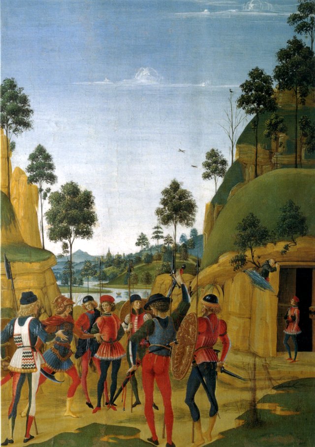 Saint Bernardino Appearing After His Death and Freeing a Prisoner by Pinturicchio