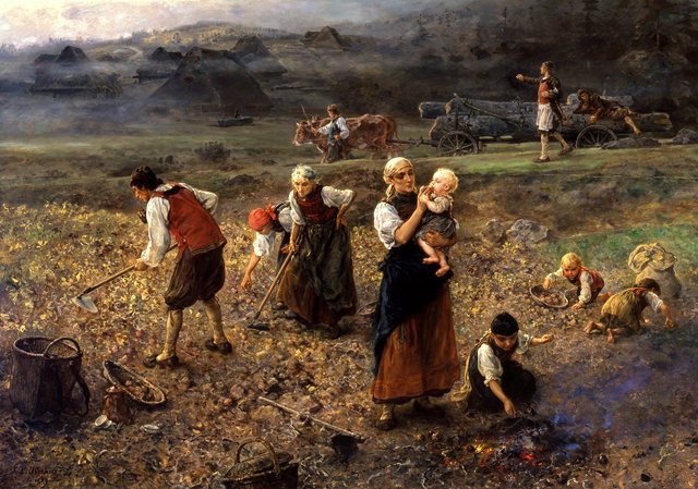 Potato harvest by Ludwig Knaus