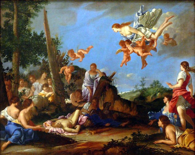 Burial of Adonis by Giulio Carpioni