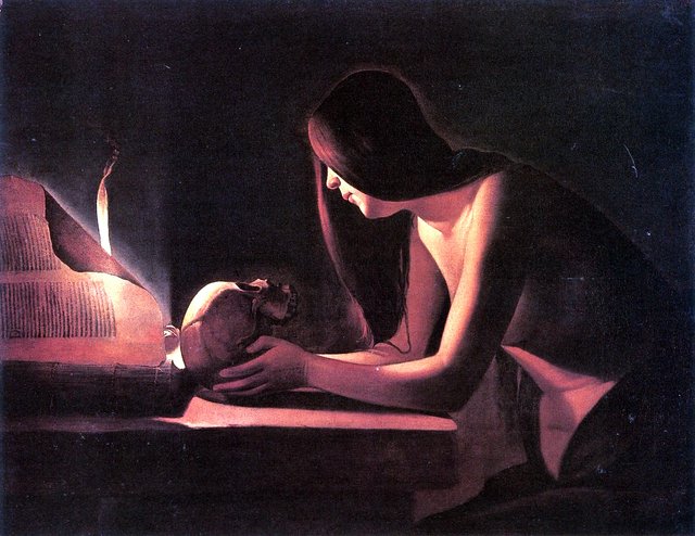 The Repentant Magdalene by Georges de La Tour