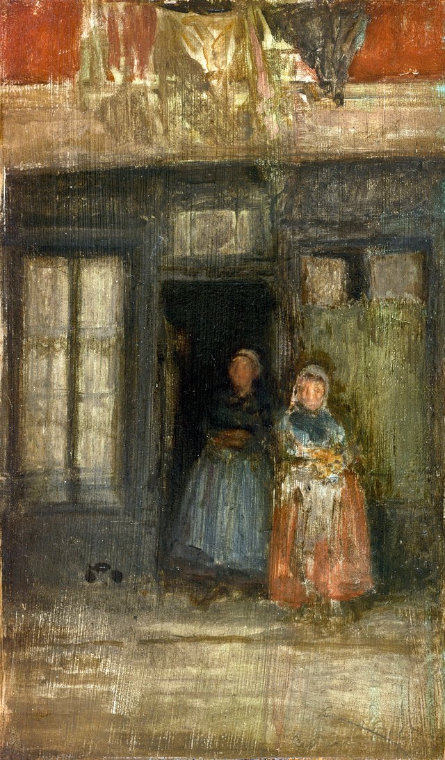 Gold and Orange: The Neighbors by James McNeill Whistler