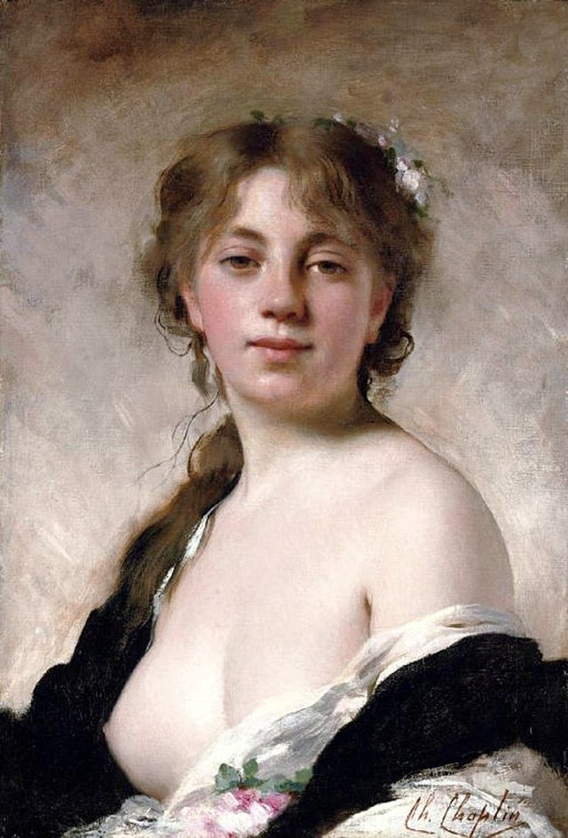 The artist's muse by Charles Joshua Chaplin