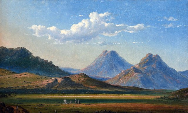 View of Dieng Plateau by Raden Saleh