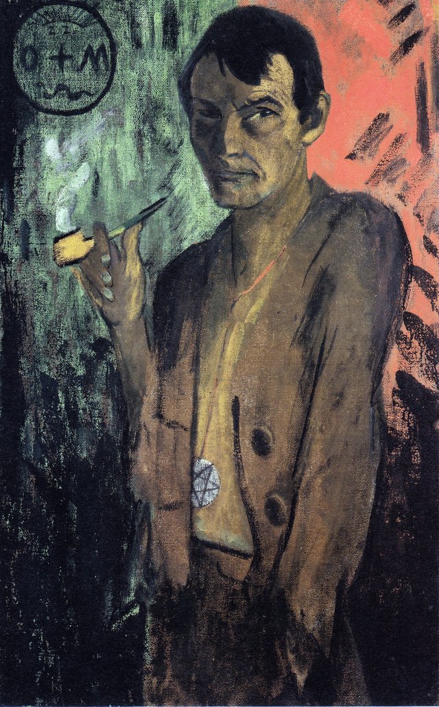 Self-portrait with Pentagramm by Otto Mueller