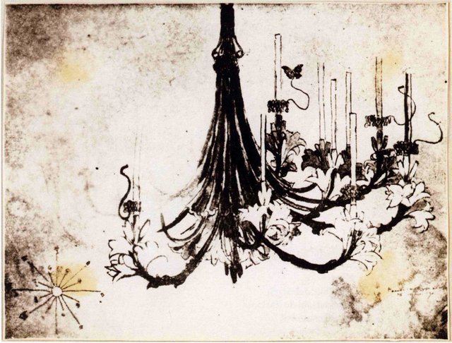 Design for a candlestick for the Franciscan church in Kraków by Stanisław Wyspiański