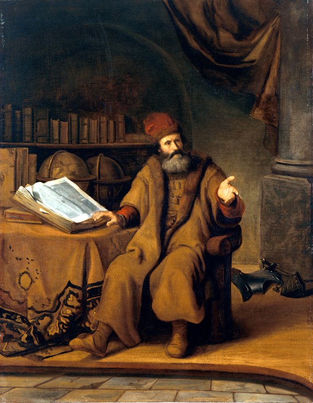 A Scholar in His Study by Cornelis Bisschop