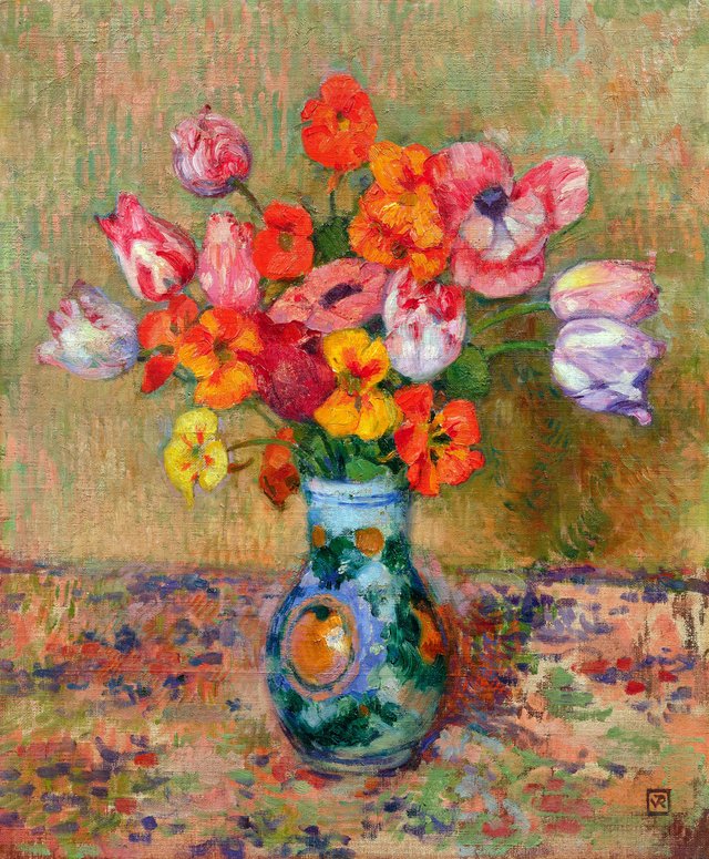 Tulipes et capucines by Théo van Rysselberghe