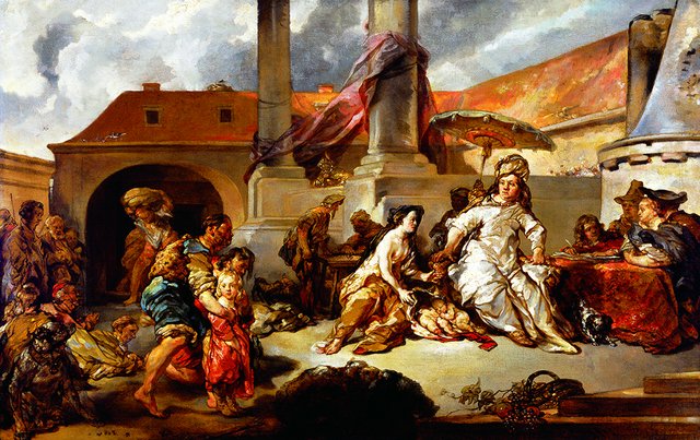 Joseph Selling Grain in Egypt by Jan van Noordt