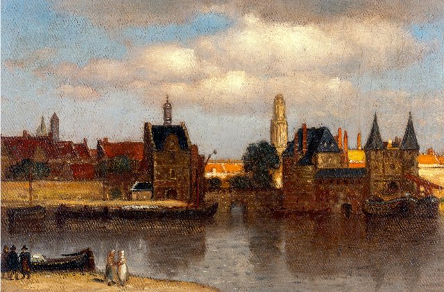 City on River's Edge by Samuel Colman