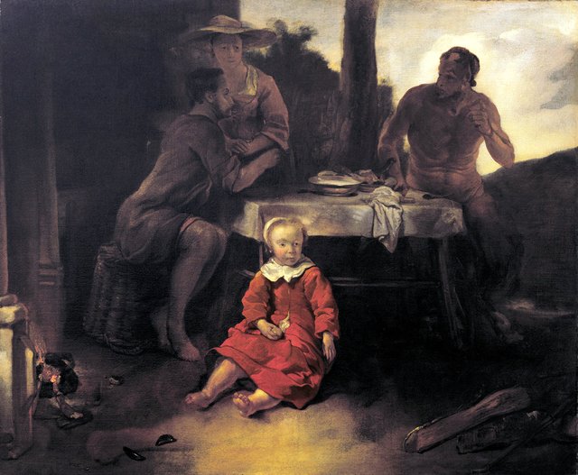 The Satyr and the Peasant Family by Jan van Noordt