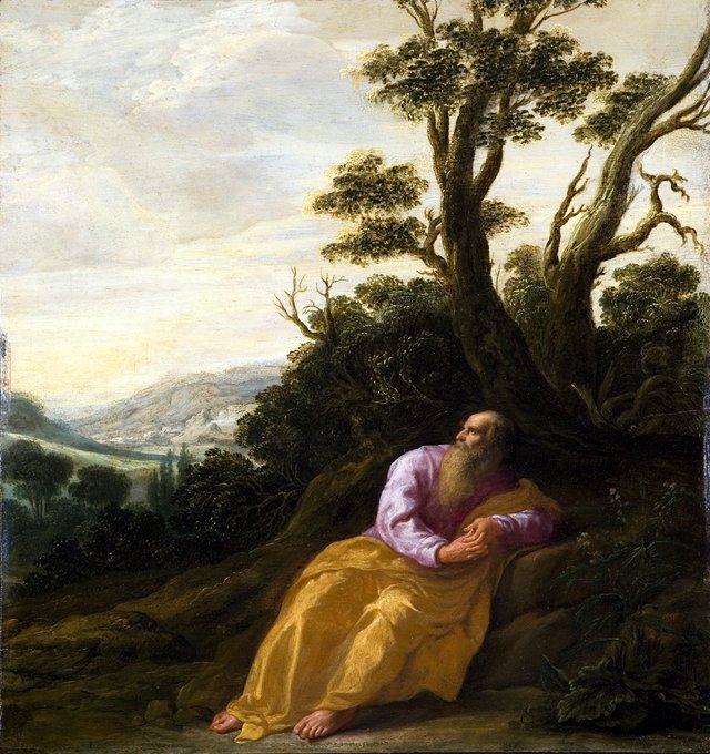 Elijah Praying in the Desert by Jacob Pynas