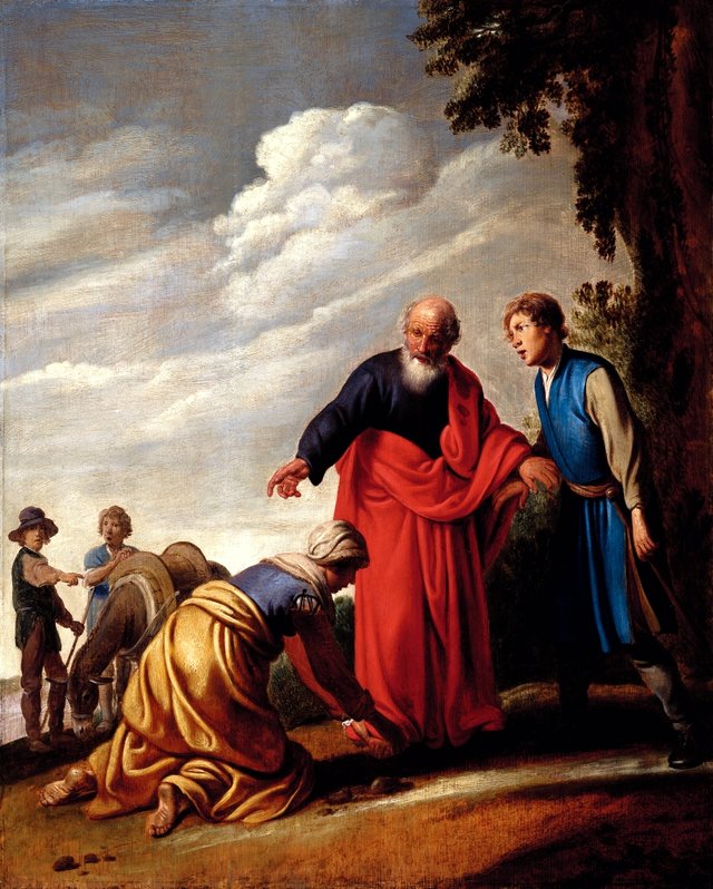 Elisha and the Shunammite Woman by Claes Corneliszoon Moeyaert