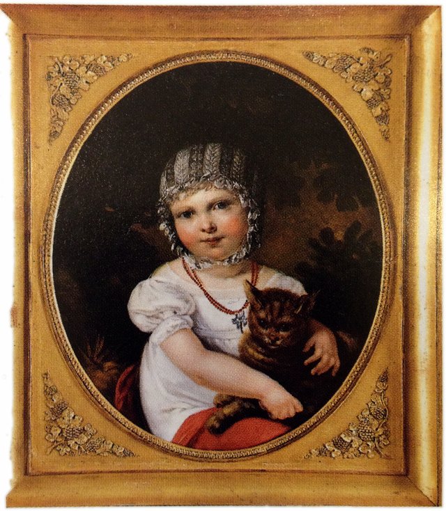 Portrait d'Élisa Coudray, dit d’une jeune fille jouant avec un chat by Constance Mayer