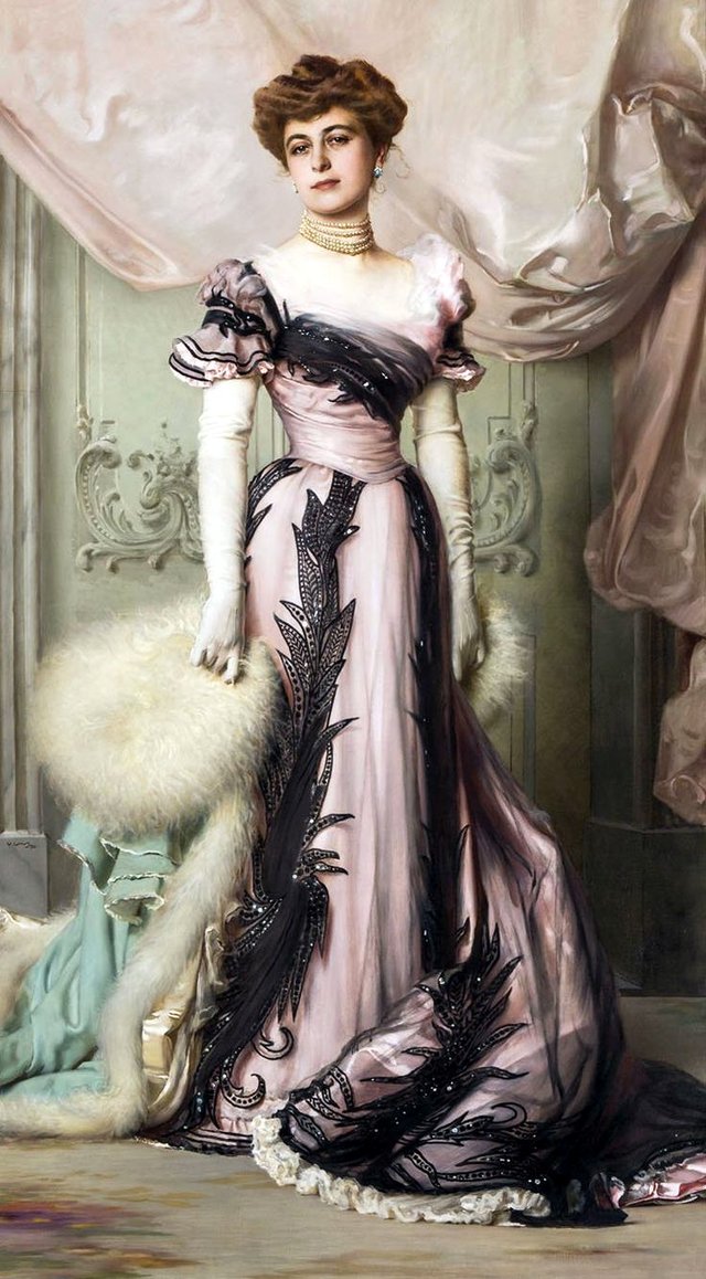 Portrait of the Countess Carolina Sommaruga Maraini by Vittorio Matteo Corcos