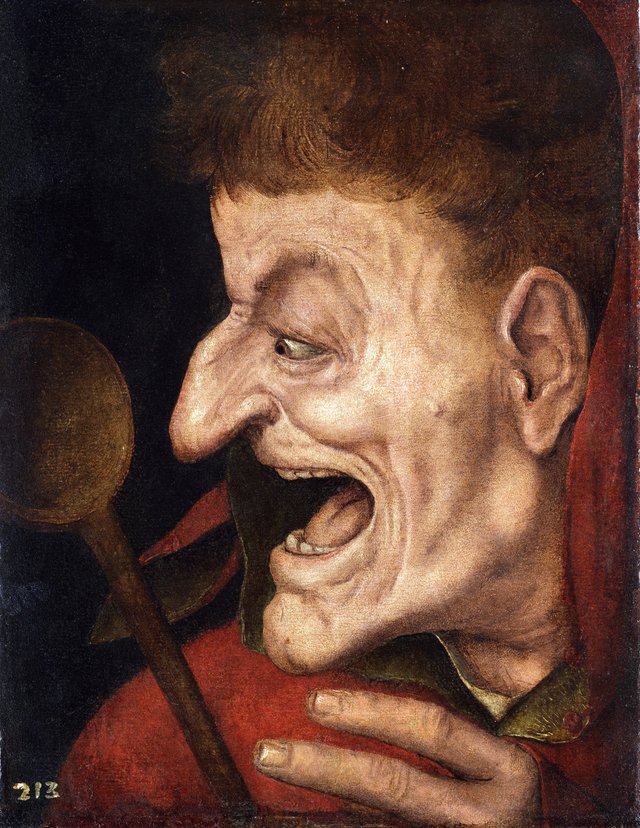 A Fool With a Wooden Spoon by Quinten Metsys