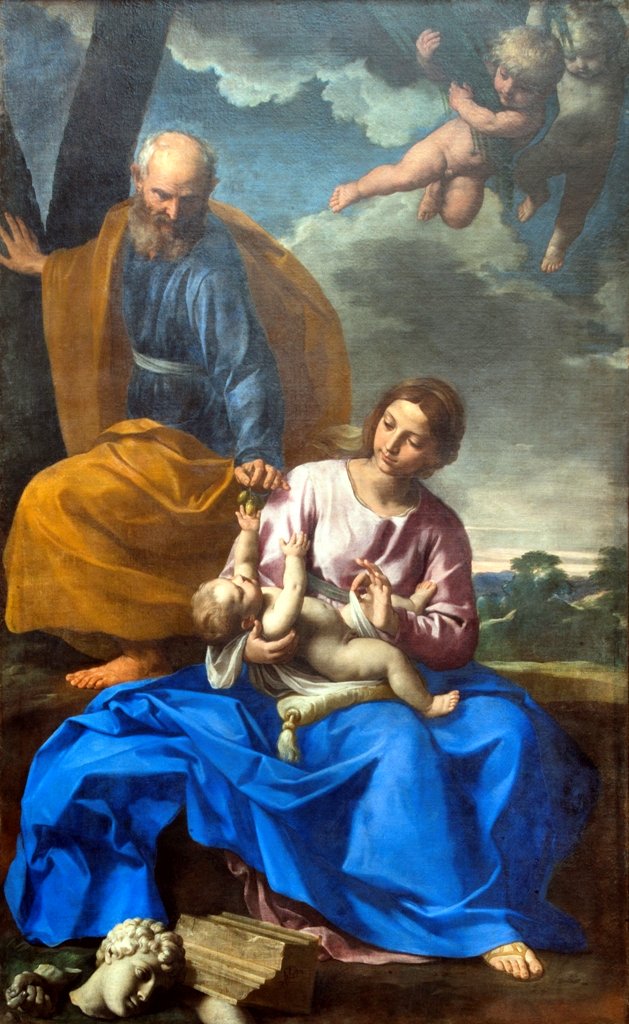 The Rest on The Flight into Egypt by Simone Cantarini