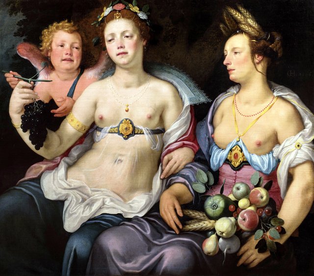 Venus, Cupid and Ceres by Cornelis van Haarlem