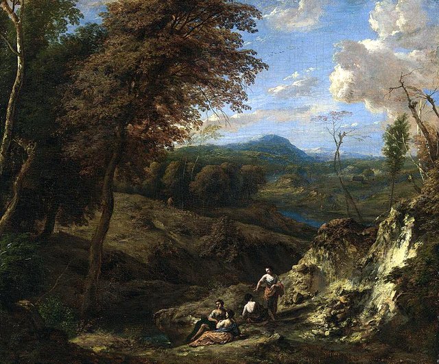 Wooded Hilly Landscape by Cornelis Huysmans