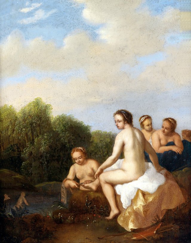 bathing nymphs by Cornelius van Poelenburgh