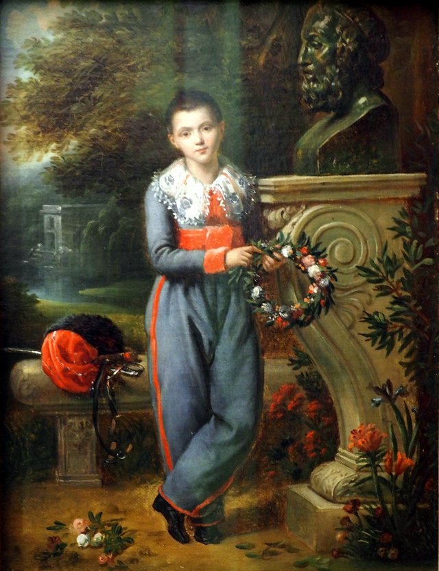 Knabe neben einer Homerbüste by Richard Cosway