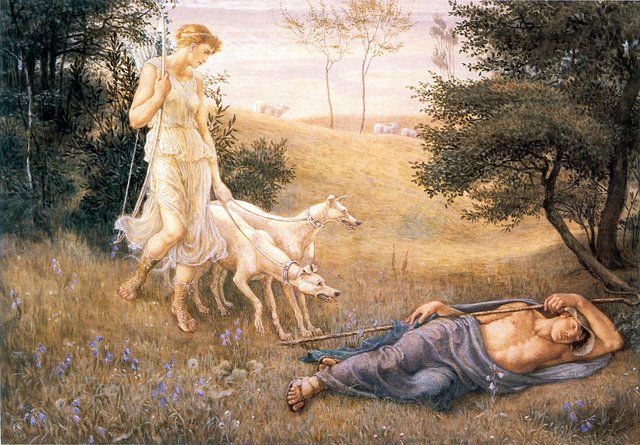 Diana  und  Endymion by Walter Crane
