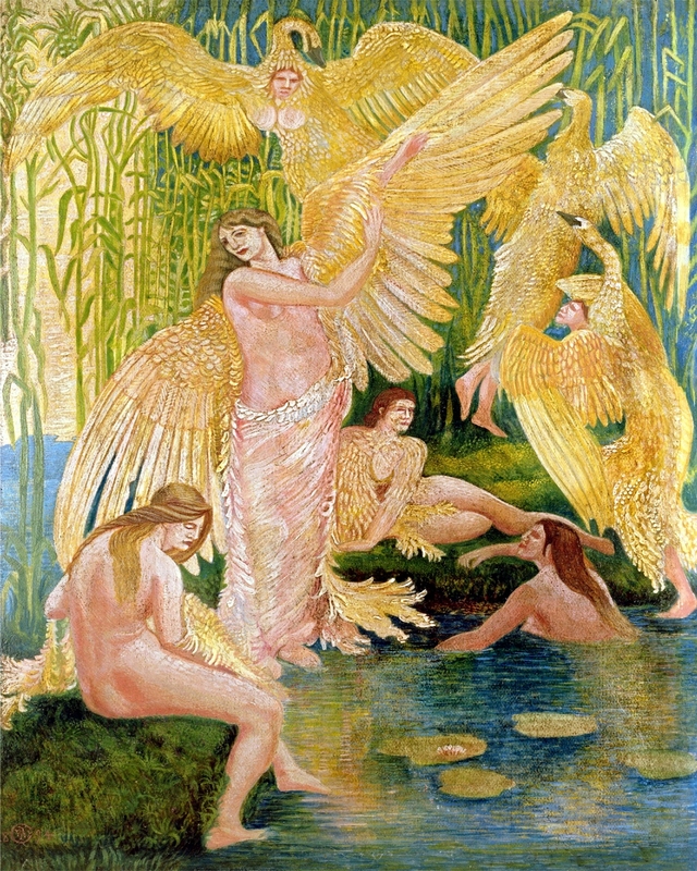 The Swan Maidens by Walter Crane