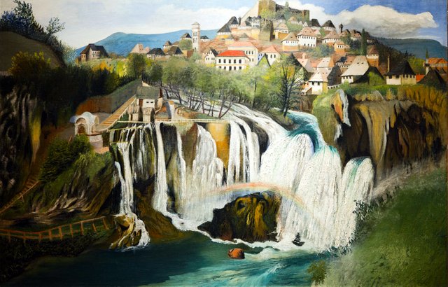 Waterfall at Jajce by Tivadar Csontváry Kosztka