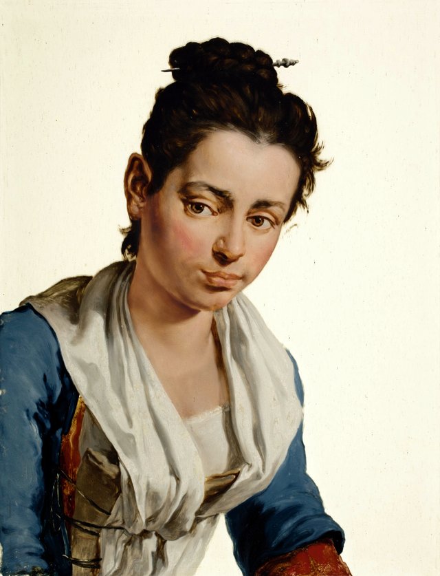 Portrait of a young country woman by Giacomo Ceruti