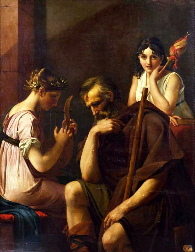 A Young Girl Singing to Distract her Old Blind Father by Marie-Guillemine Benoist