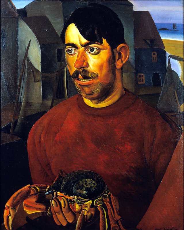 Fisherman and a crab by Boris Grigoriev