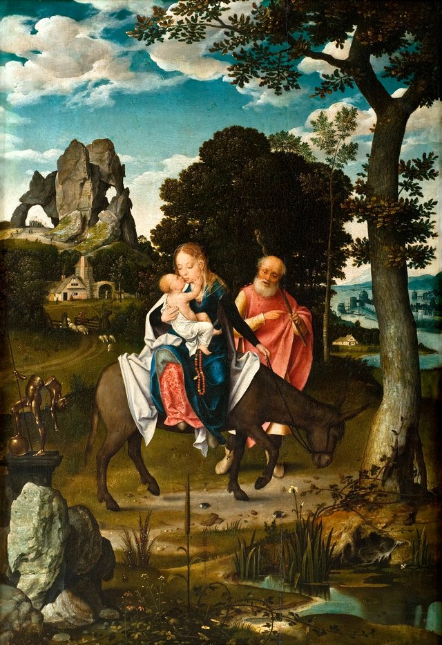 Rest on the Flight into Egypt by Joos van Cleve