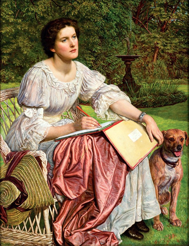 Miss Gladys M. Holman Hunt (”The School of Nature”) by William Holman Hunt